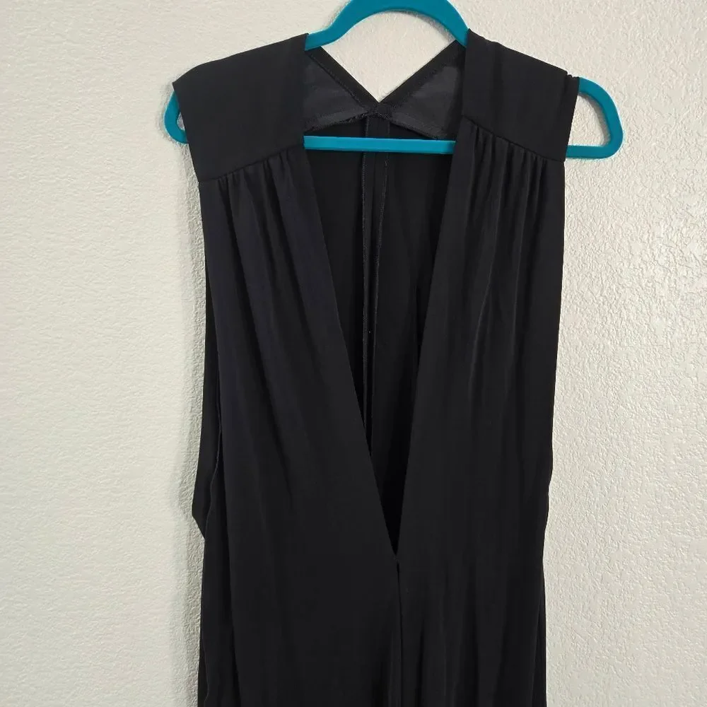 Chanel Black Sleeveless Dress Gown Size 48